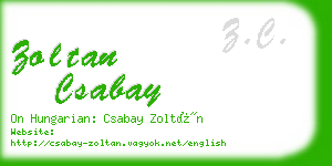 zoltan csabay business card